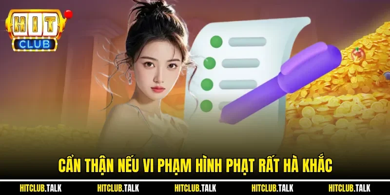 Cẩn thận nếu vi phạm hình phạt rất hà khắc
